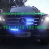 奔驰GL越野车安装VS V72警报器及12个VS GL332中网爆闪灯警灯